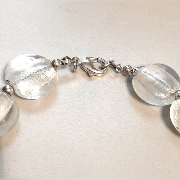 Glass Bead Necklace w/Rhinestone Roller Charm - Picture 8 of 12